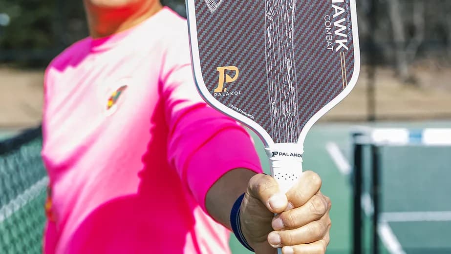 A Palakol paddle held courtside